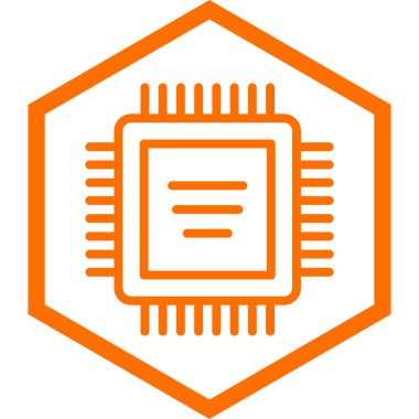 İşlemci. Web simgesi basit illüstrasyon