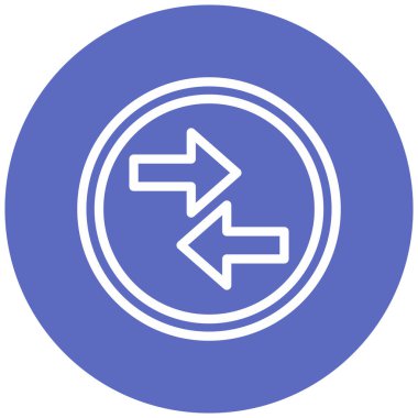 Bir yol simgesinin vektör illüstrasyonu