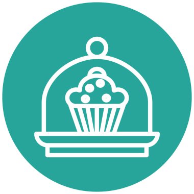 Kek. Web simgesi basit illüstrasyon