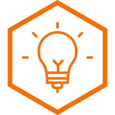 Ampul. Web simgesi basit illüstrasyon