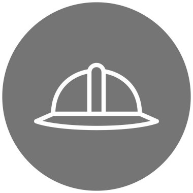 Miğfer. Web simgesi basit illüstrasyon