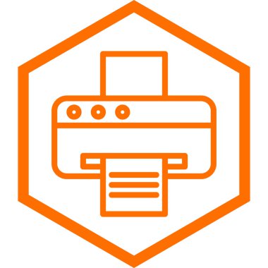 Yazıcı simgesi, vektör illüstrasyonu