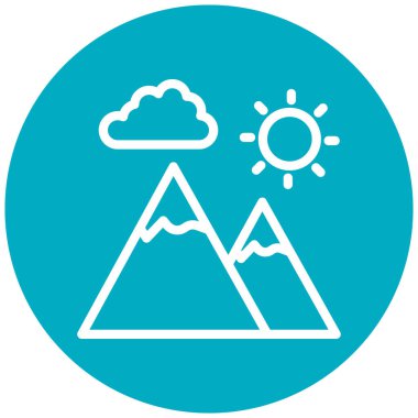 dağ simgesinin vektör illüstrasyonu