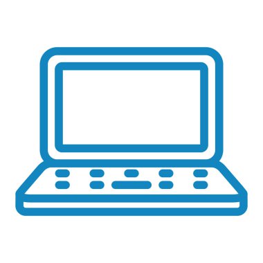 bilgisayar ve ekran vektör illüstrasyon tasarımlı dizüstü bilgisayar