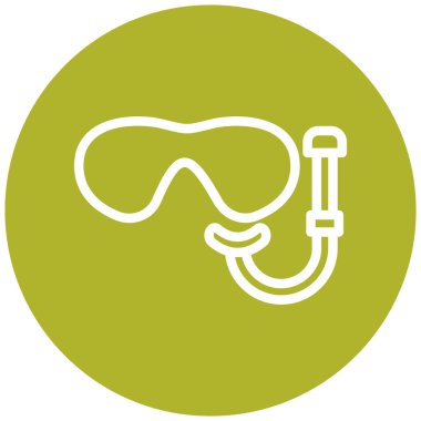 Tüplü dalış maske simgesi