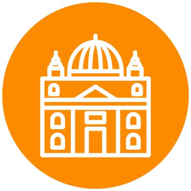 Kiliseye. Web simgesi basit illüstrasyon