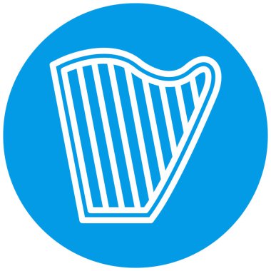 Tek bir mavi ve beyaz simgenin vektör illüstrasyonu