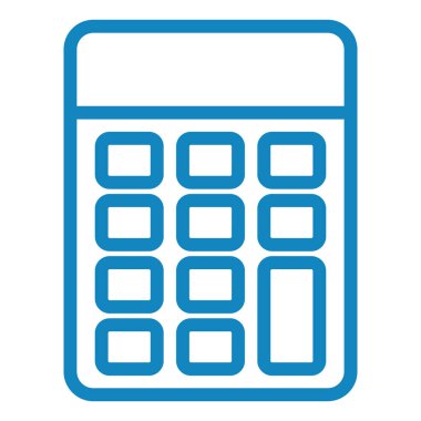 Hesap makinesi. Web simgesi basit illüstrasyon