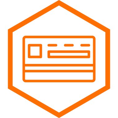 Kredi kartı simgesinin vektör çizimi