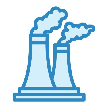 Fabrika binası ikon vektör illüstrasyonu