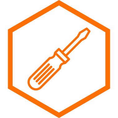 tornavida simgesi. Onarım aracı sembolü. düz tasarım biçimi.