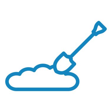 kürek simgesi vektör illüstrasyonu