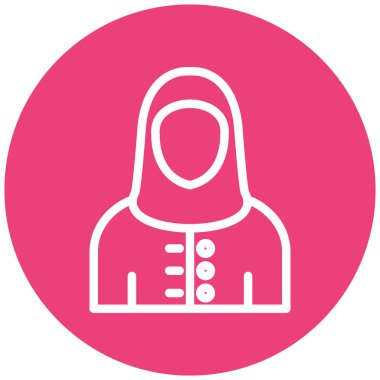 Müslüman kadın. Web simgesi