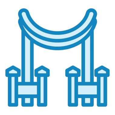 Torii Gate modern simge vektör illüstrasyonu  