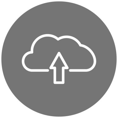 Bulut. Web simgesi basit illüstrasyon