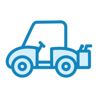 Golf Arabası modern ikon vektör illüstrasyonu 