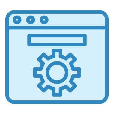 Web sitesi ayarları. Web simgesi basit illüstrasyon