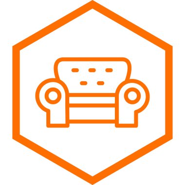 kanepe ikonu vektör illüstrasyonu