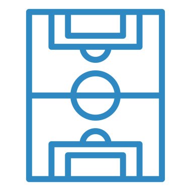 Futbol sahası. Web simgesi basit illüstrasyon