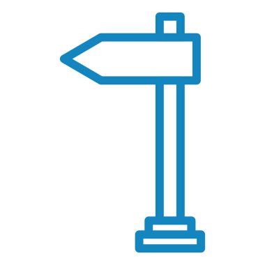 Bir işaret direği simgesinin vektör illüstrasyonu