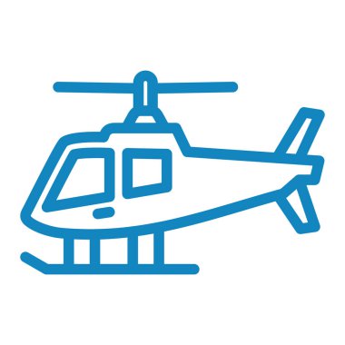Helikopter simgesi vektör illüstrasyonu