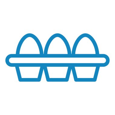 Yumurta ikonu vektörü. Yumurta sepeti işareti. izole edilmiş sınır sembolü çizimi