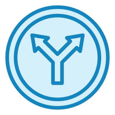 Ayrık Yol modern ikon vektör resimlemesi  