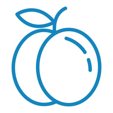 şeftali simgesi, vektör illüstrasyonu basit tasarım 