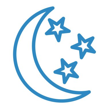 ay ve yıldız simge vektör çizim