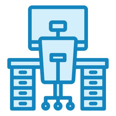 Workspace icon vector. table lamp sign. isolated symbol illustration