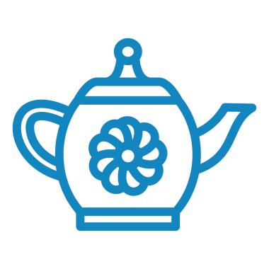 Çay fincanı ve çaydanlık vektör illüstrasyon tasarımı