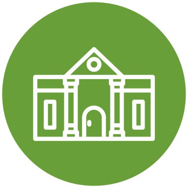 Üniversite. Web simgesi basit illüstrasyon