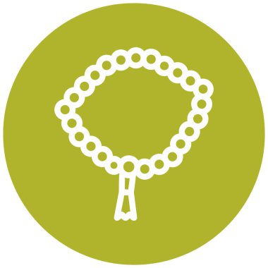 Tespih. Web simgesi basit illüstrasyon