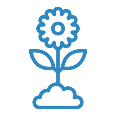 Çiçek vektör satırı simgesi