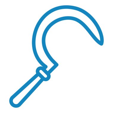 Bir tırpan simgesinin vektör illüstrasyonu