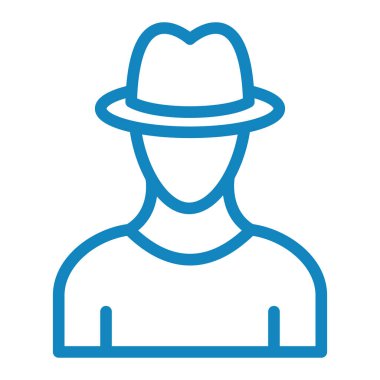 Adamım. Web simgesi basit illüstrasyon