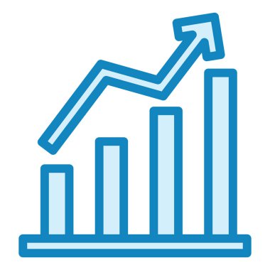 Çubuk çizgisi vektör illüstrasyonlu iş grafiği