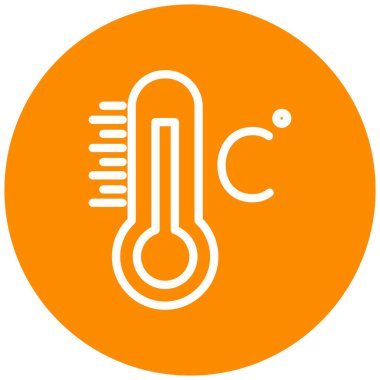 Termometre. Web simgesi basit illüstrasyon