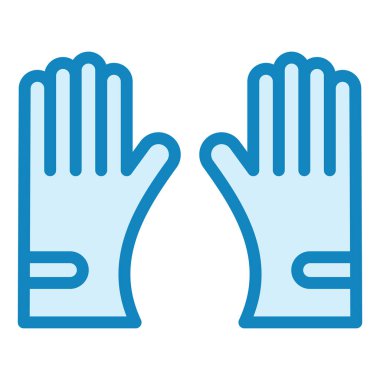 Ateşe dayanıklı eldivenler. Web simgesi basit illüstrasyon 