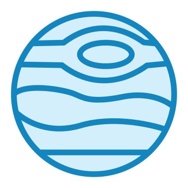 Neptün. Web simgesi basit illüstrasyon