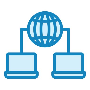 Bağlandı. Web simgesi basit illüstrasyon 