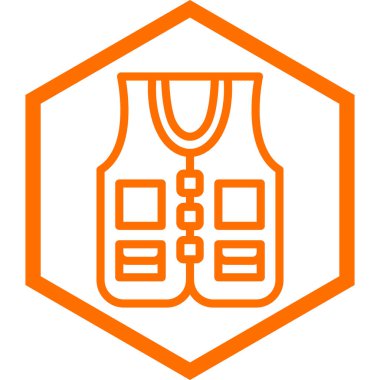 Emanet yelek kutsal kişilerin resmi, vektör çizim