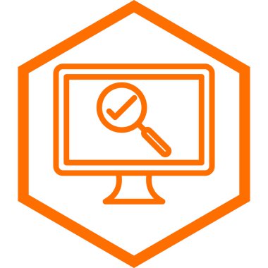 Bilgisayar modern simgesinin vektör illüstrasyonu