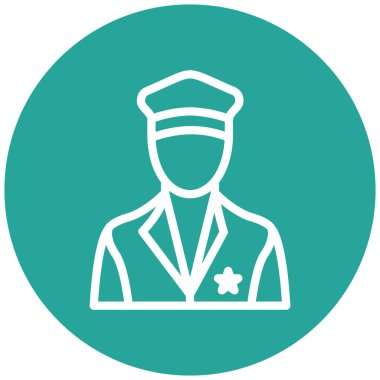 Bir polis simgesinin vektör illüstrasyonu