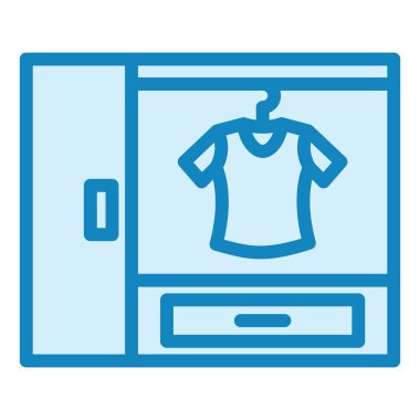 Gardırop. Web simgesi basit illüstrasyon