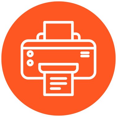 Yazıcı. Web simgesi basit illüstrasyon