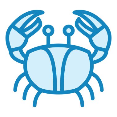 yengeç modern simge vektör illüstrasyonu 