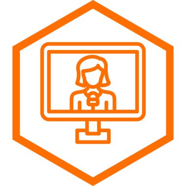 Çevrimiçi iş simgesinin vektör illüstrasyonu