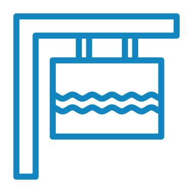 Yüzme havuzu. Basit resimleme