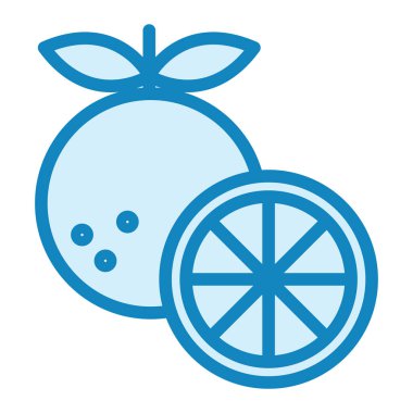 Turuncu. Web simgesi basit illüstrasyon